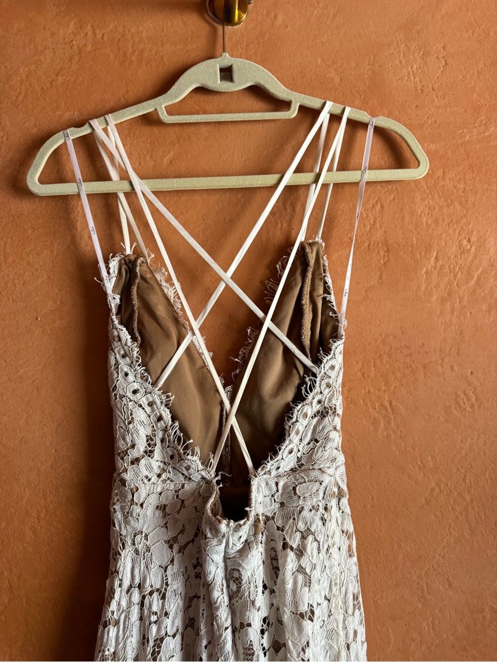 Lulus Love of Details White Lace Maxi Bodysuit Bridal Size Small - Picture 5 of 9